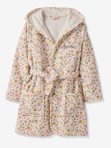 Peignoir de bain enfant personnalisable Petite Licorne, avec coton recyclé blanc imprimé 2 - vertbaudet enfant 