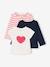 Lot de 3 t-shirts bébé fille manches longues écru+rayé rouge 11 - vertbaudet enfant 