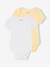 Lot de 2 bodies naissance manches courtes en maille pointelle jaune pâle 1 - vertbaudet enfant 