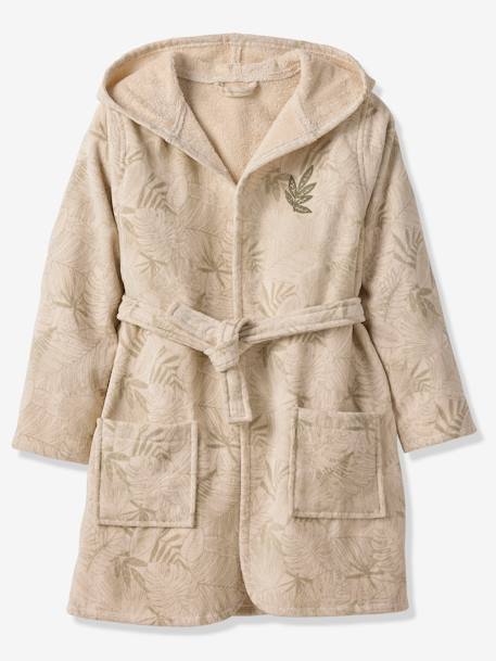 Peignoir de bain enfant personnalisable GREEN JUNGLE, avec coton recyclé vert imprimé 8 - vertbaudet enfant 