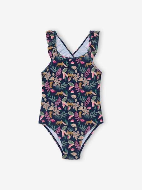 Maillot de bain 1 pièce imprimé fille Capsule famille encre 5 - vertbaudet enfant 