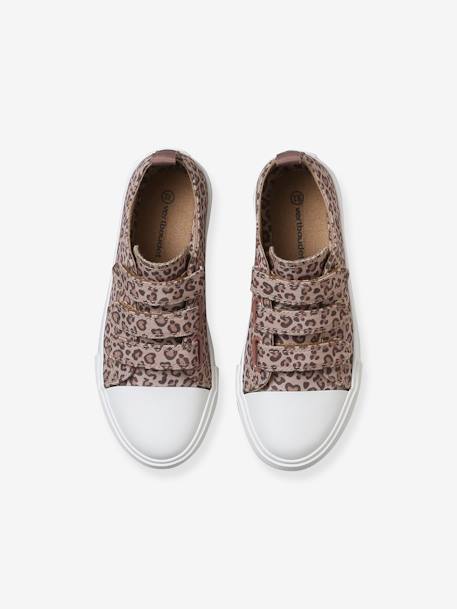 Baskets scratchées toile imprimée enfant beige imprimé+rose imprimé 3 - vertbaudet enfant 