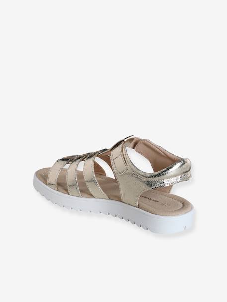 Sandales multi-brides enfant noir+or 9 - vertbaudet enfant 