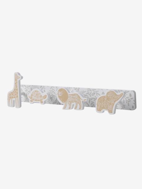 Patère 4 animaux BABYLON beige imprimé 3 - vertbaudet enfant 