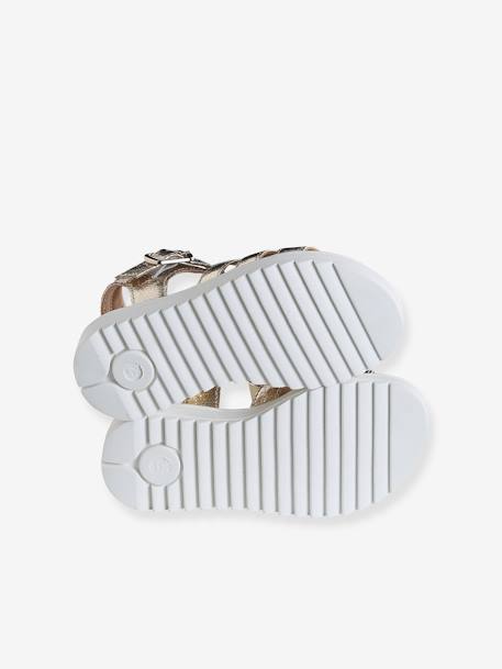 Sandales enfant fille multi-brides collection maternelle noir+or 11 - vertbaudet enfant 