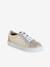 Baskets enfant fille en cuir à lacets beige imprimé+or 9 - vertbaudet enfant 