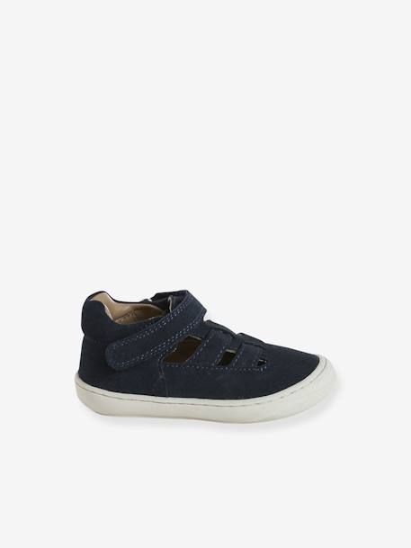 Chaussures premiers pas bébé à scratchs kaki+marine 7 - vertbaudet enfant 