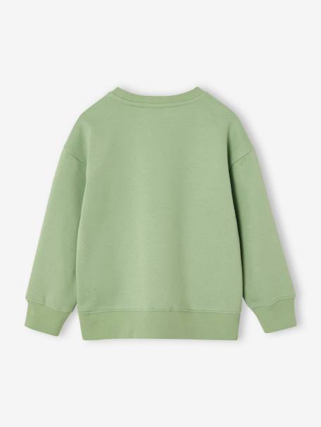 Sweat couleur motif poitrine Basics garçon grenadine+pistache+vert 5 - vertbaudet enfant 