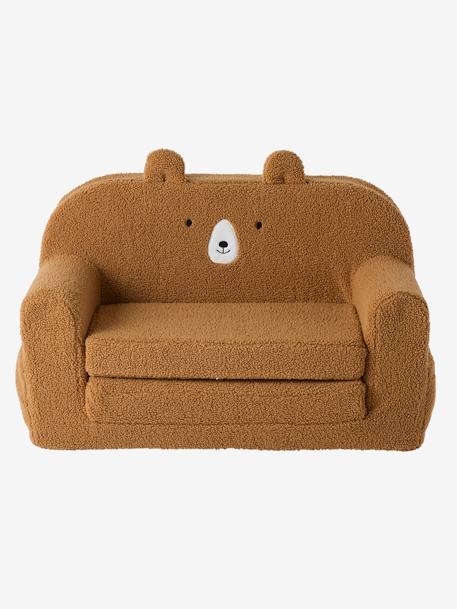 Canapé convertible en mousse et sherpa OURSON camel 6 - vertbaudet enfant 