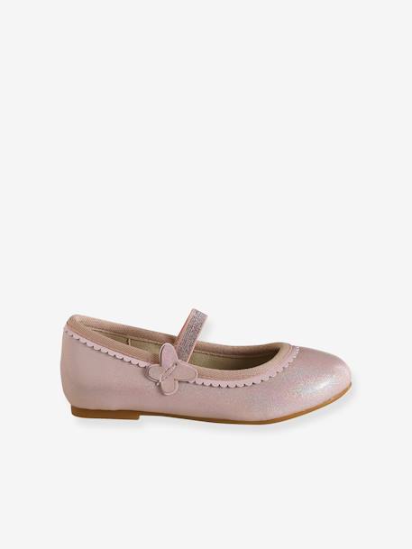 Ballerines pailletées enfant collection maternelle rose pâle 2 - vertbaudet enfant 