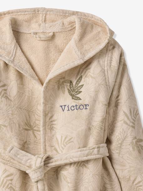 Peignoir de bain enfant personnalisable GREEN JUNGLE, avec coton recyclé vert imprimé 6 - vertbaudet enfant 