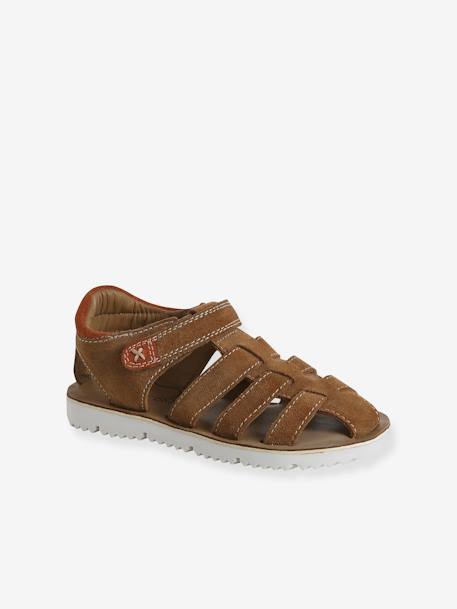 Sandales scratchées cuir enfant collection maternelle camel 1 - vertbaudet enfant 