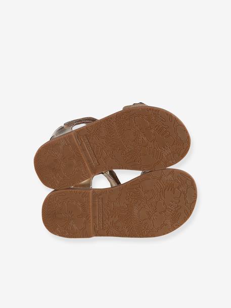 Sandales cuir enfant cérémonie collection maternelle or 5 - vertbaudet enfant 