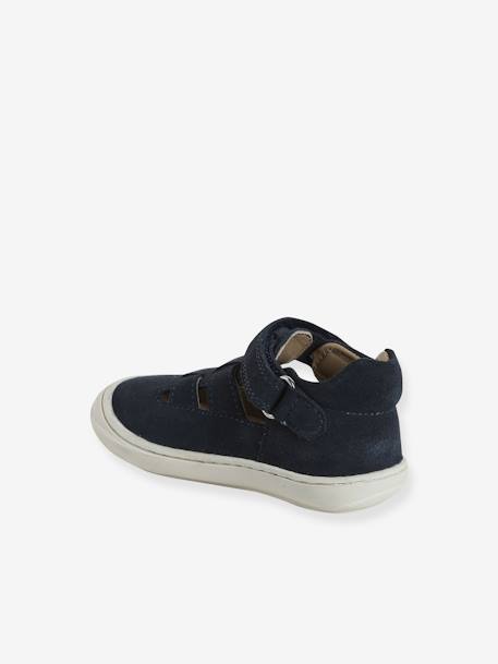 Chaussures premiers pas bébé à scratchs kaki+marine 8 - vertbaudet enfant 