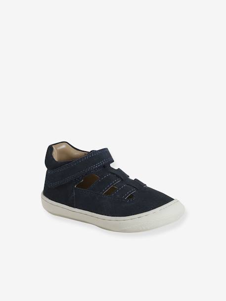 Chaussures premiers pas bébé à scratchs kaki+marine 6 - vertbaudet enfant 