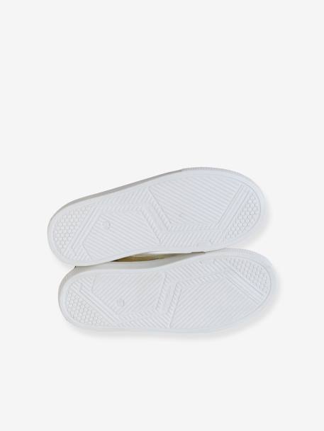 Baskets enfant fille en cuir à lacets beige imprimé+or 13 - vertbaudet enfant 