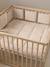 Tour de lit / tour de parc pare-chocs en gaze de coton uni olive+taupe 5 - vertbaudet enfant 