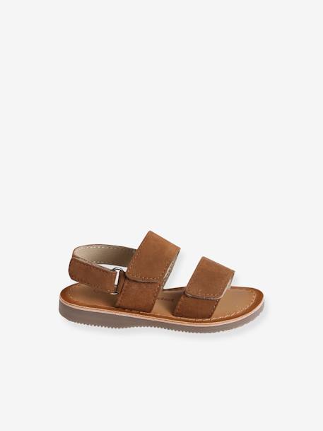 Sandales scratchées cuir bébé camel 2 - vertbaudet enfant 