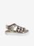 Sandales multi-brides enfant noir+or 12 - vertbaudet enfant 