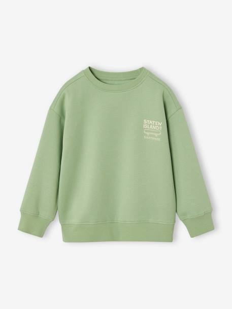 Sweat couleur motif poitrine Basics garçon grenadine+pistache+vert 4 - vertbaudet enfant 