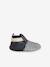 Chaussons élastiqués bicolores en cuir souple bébé rayé bleu 3 - vertbaudet enfant 