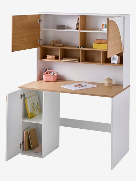 Bureau enfant avec rangements LIGNE ROMA blanc 5 - vertbaudet enfant 