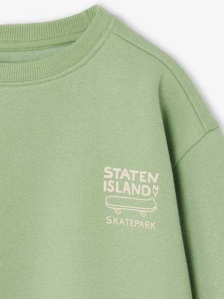 Sweat couleur motif poitrine Basics garçon grenadine+pistache+vert 6 - vertbaudet enfant 