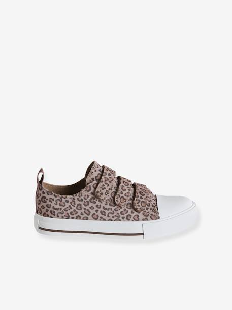 Baskets scratchées toile imprimée enfant beige imprimé+rose imprimé 5 - vertbaudet enfant 