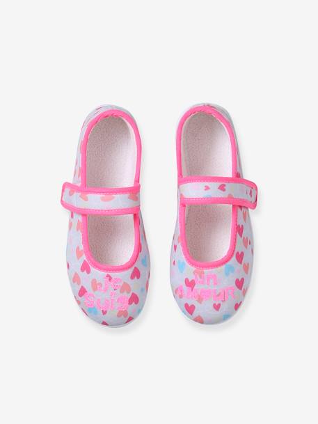 Chaussons ballerines scratchés enfant rose 2 - vertbaudet enfant 
