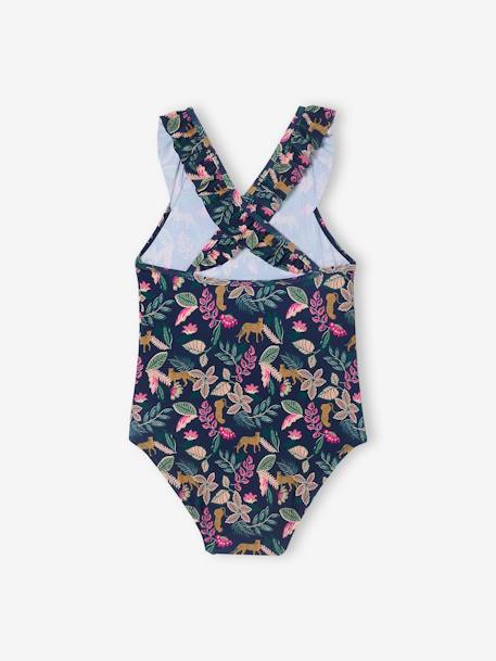 Maillot de bain 1 pièce imprimé fille Capsule famille encre 3 - vertbaudet enfant 