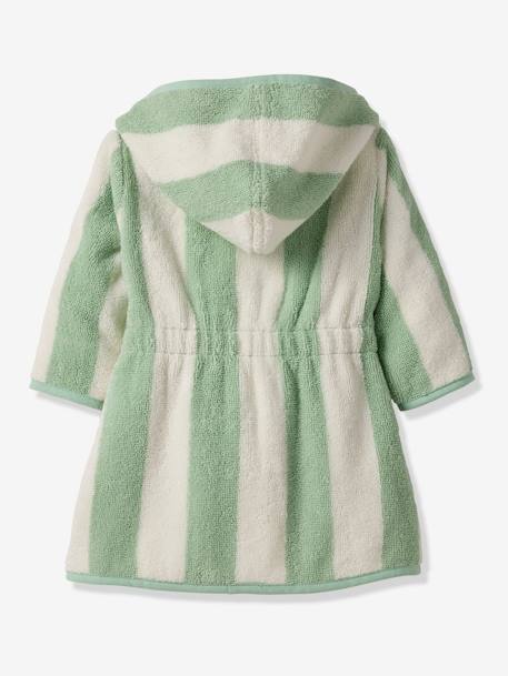 Bébé-Peignoir de bain Bébé rayures TRANSAT capsule famille personnalisable, avec coton recyclé