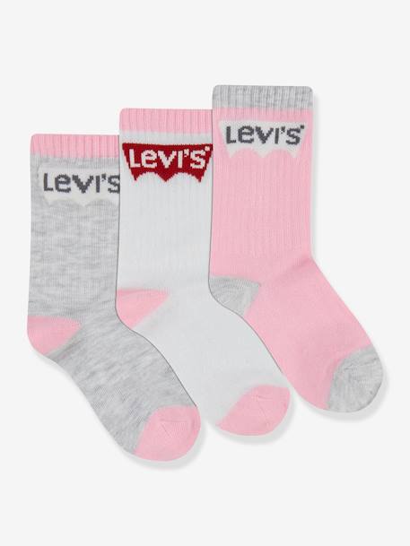 Lot de 3 paires de chaussettes Batwing regular Cut LEVI'S noir+rose 6 - vertbaudet enfant 