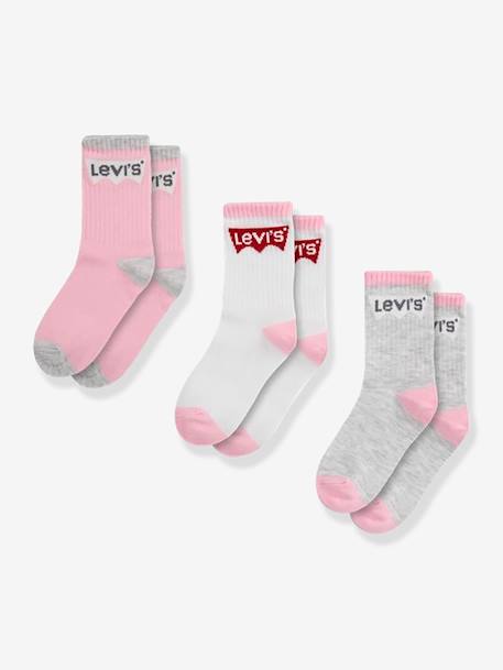 Lot de 3 paires de chaussettes Batwing regular Cut LEVI'S noir+rose 5 - vertbaudet enfant 