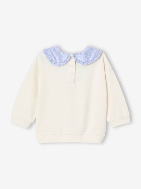 Sweat bébé à col Claudine écru 3 - vertbaudet enfant 