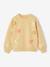 Sweat fille fleurs 3D tricotées jaune d'or 1 - vertbaudet enfant 