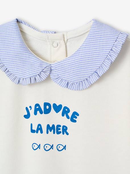 Sweat bébé à col Claudine écru 4 - vertbaudet enfant 