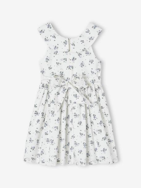 Robe de cérémonie imprimée fleurs fille blanc 3 - vertbaudet enfant 