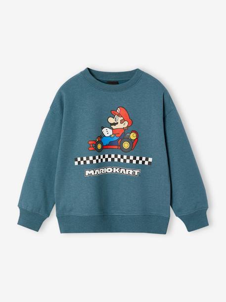 Sweat Super Mario garçon bleu canard 1 - vertbaudet enfant 