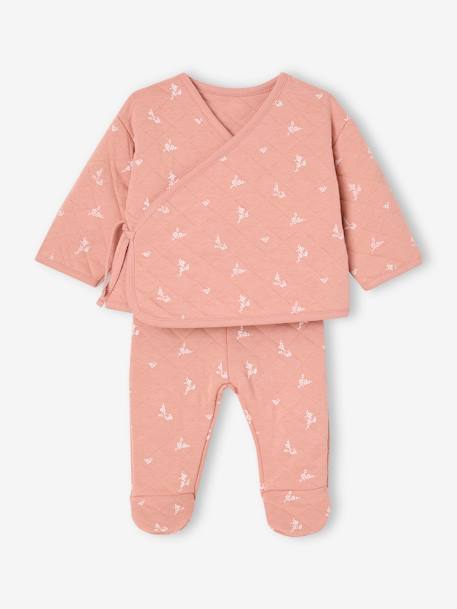 Ensemble naissance fleuri rose 2 - vertbaudet enfant 