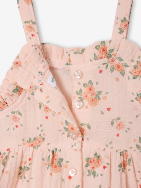 Combinaison large en gaze de coton bébé rose pâle 5 - vertbaudet enfant 