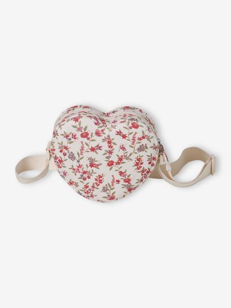 Sac pochette fille forme coeur écru imprimé 2 - vertbaudet enfant 