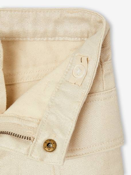 Jupe cargo légèrement irisée fille argent 4 - vertbaudet enfant 