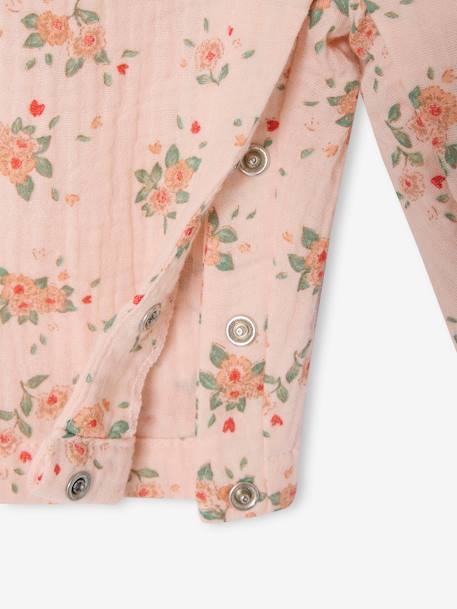 Combinaison large en gaze de coton bébé rose pâle 4 - vertbaudet enfant 