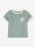 Ensemble bébé tee-shirt + short en éponge bleu grisé+rayé bleu+taupe 2 - vertbaudet enfant 