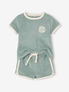 -Ensemble bébé tee-shirt + short en éponge