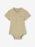 Lot de 2 bodies naissance col mao kaki 5 - vertbaudet enfant 