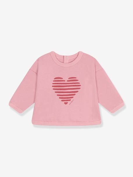 Sweat bébé en coton uni rose 1 - vertbaudet enfant 