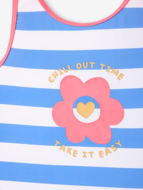 Maillot de bain 1 pièce fille Rayé bleu/écru 3 - vertbaudet enfant 