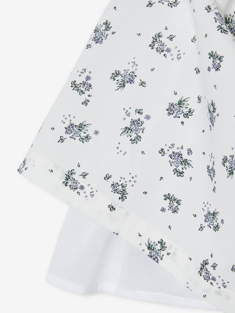 Robe de cérémonie imprimée fleurs fille blanc 5 - vertbaudet enfant 