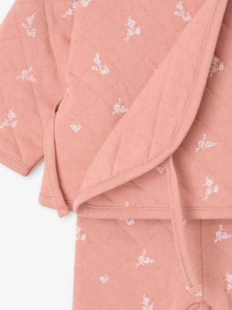 Ensemble naissance fleuri rose 6 - vertbaudet enfant 